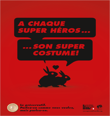 Affiche sida 2011: Super héros